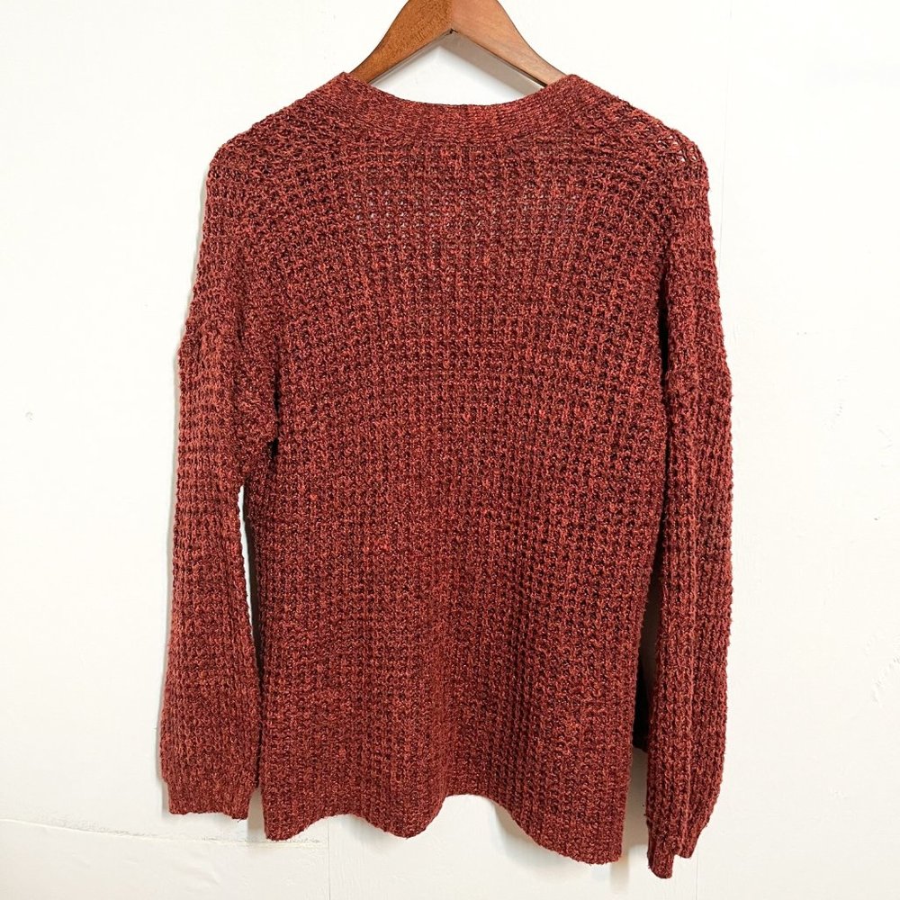 American Eagle Sweater Cardigan Button Front Knit Grandpa Women Size Medium - Picture 3 of 7